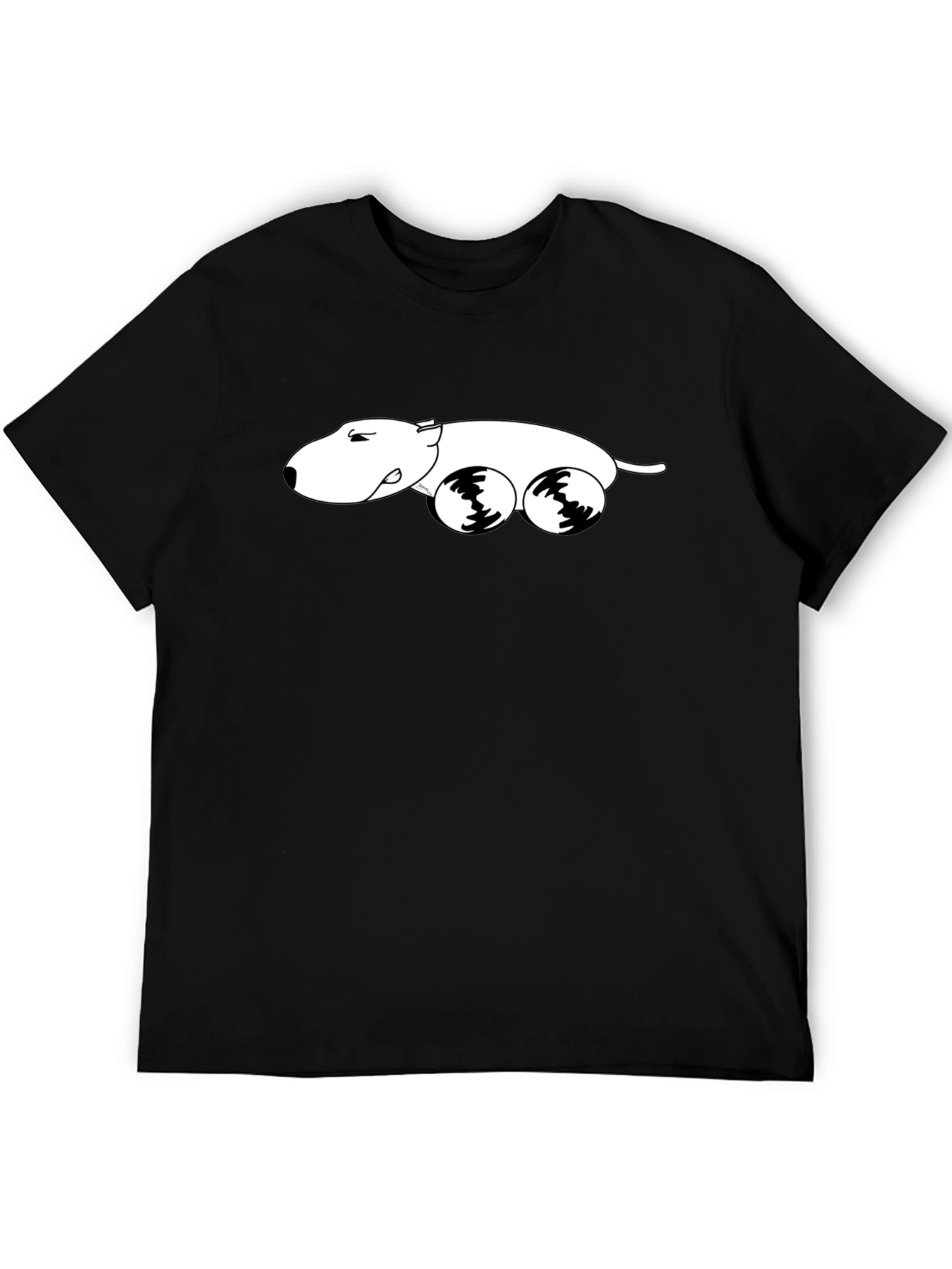 Cool Cartoon Dog Rolling T-Shirt