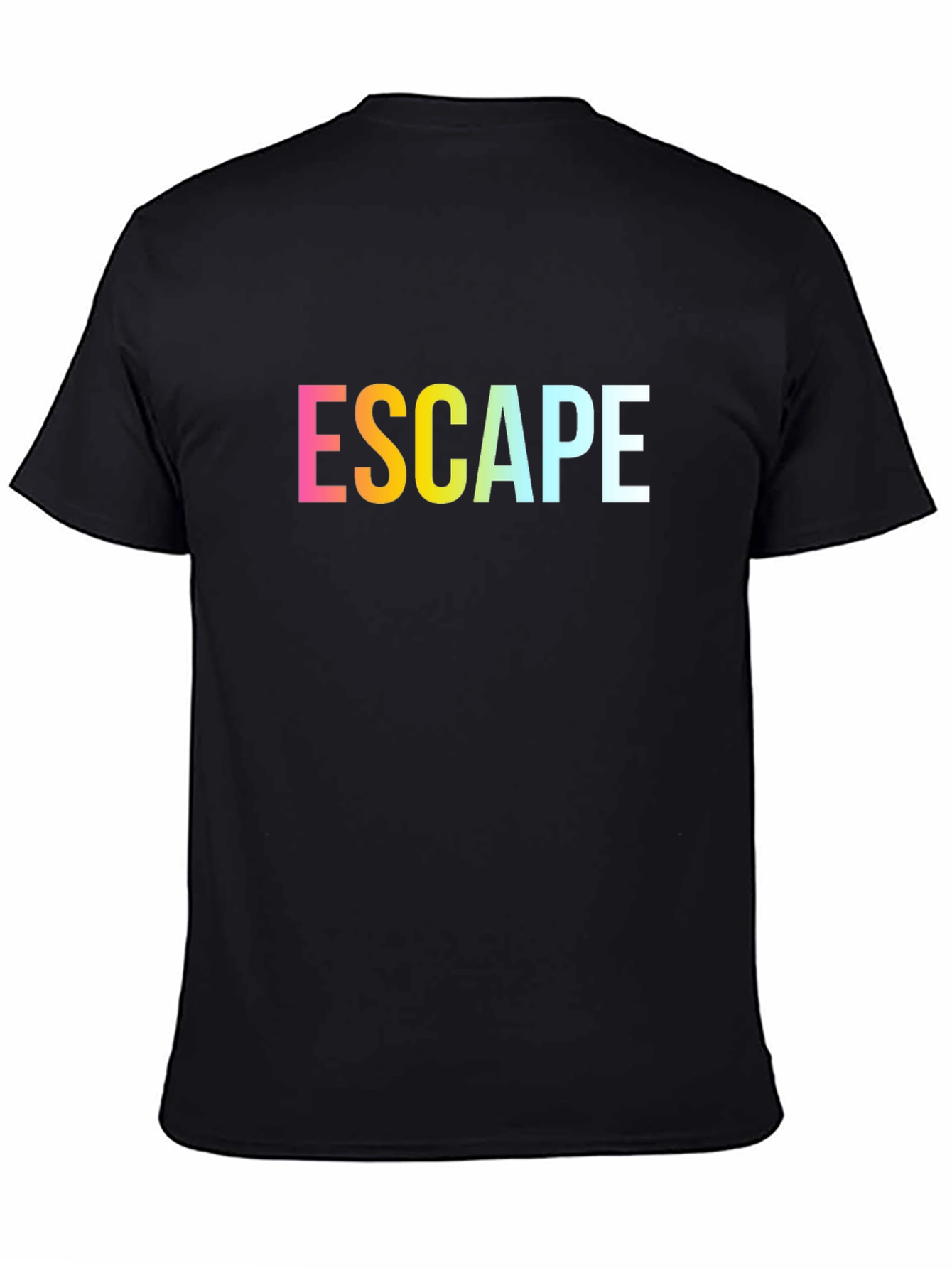 Escape Graphic Print Black T-Shirt