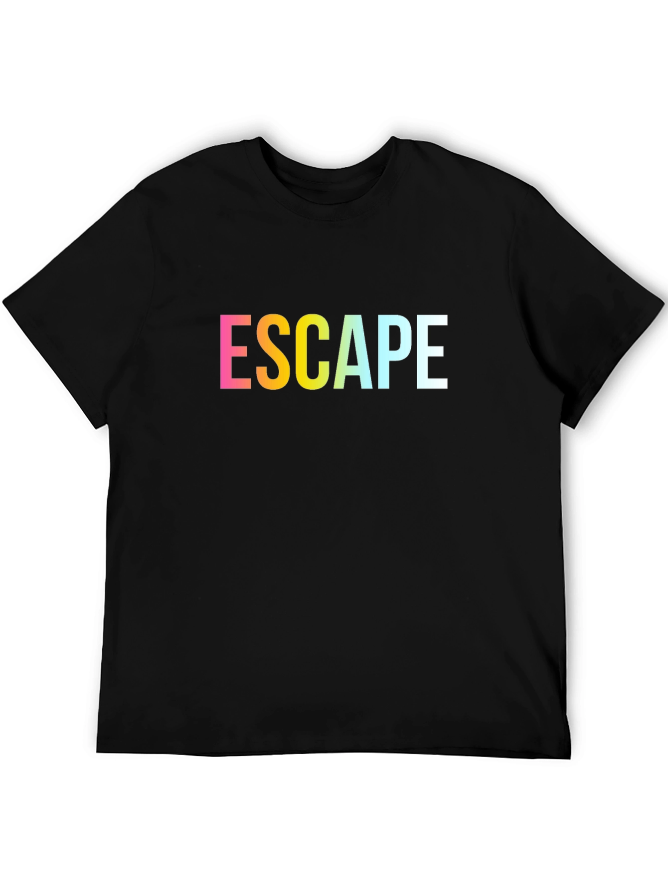 Escape Graphic Print Black T-Shirt