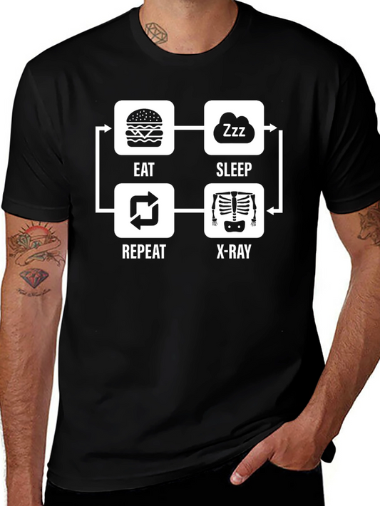 Eat Sleep Repeat X-Ray T-Shirt
