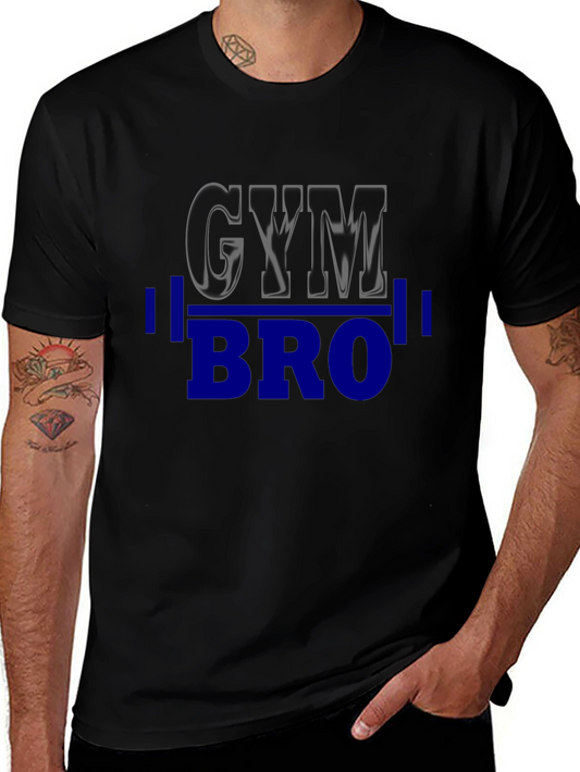 Gym Bro Black T-Shirt - Weightlifting Motivation