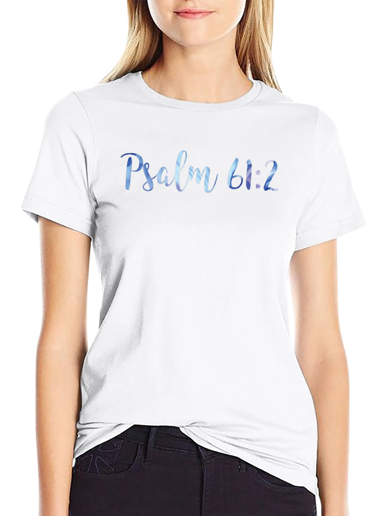 Psalm 61:2 Graphic Tee - Black Christian T-Shirt