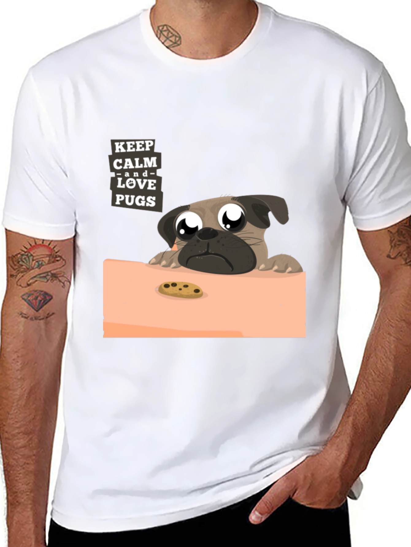 Keep Calm and Love Pugs T-Shirt
