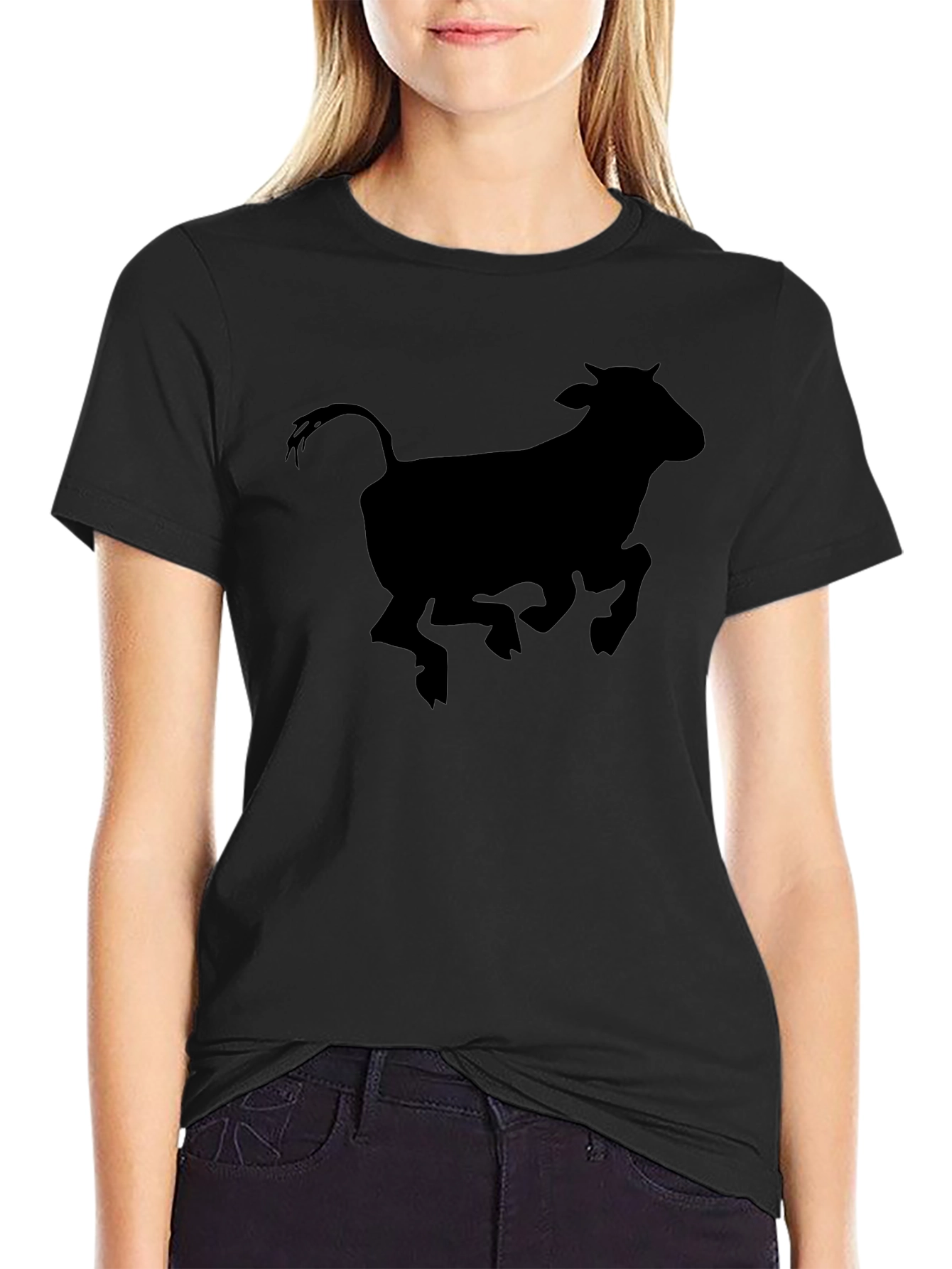 Bull Silhouette Black T-Shirt