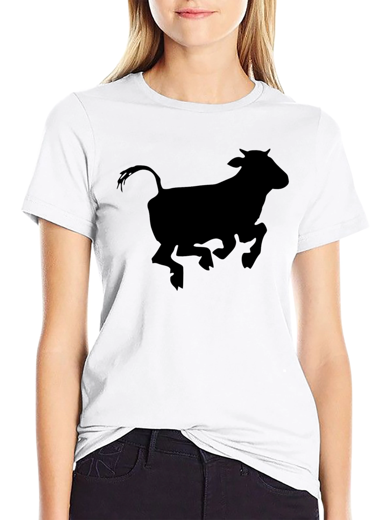 Bull Silhouette Black T-Shirt