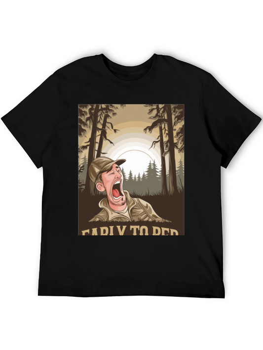 Funny Camping T-Shirt: Ready To Bed Graphic Tee