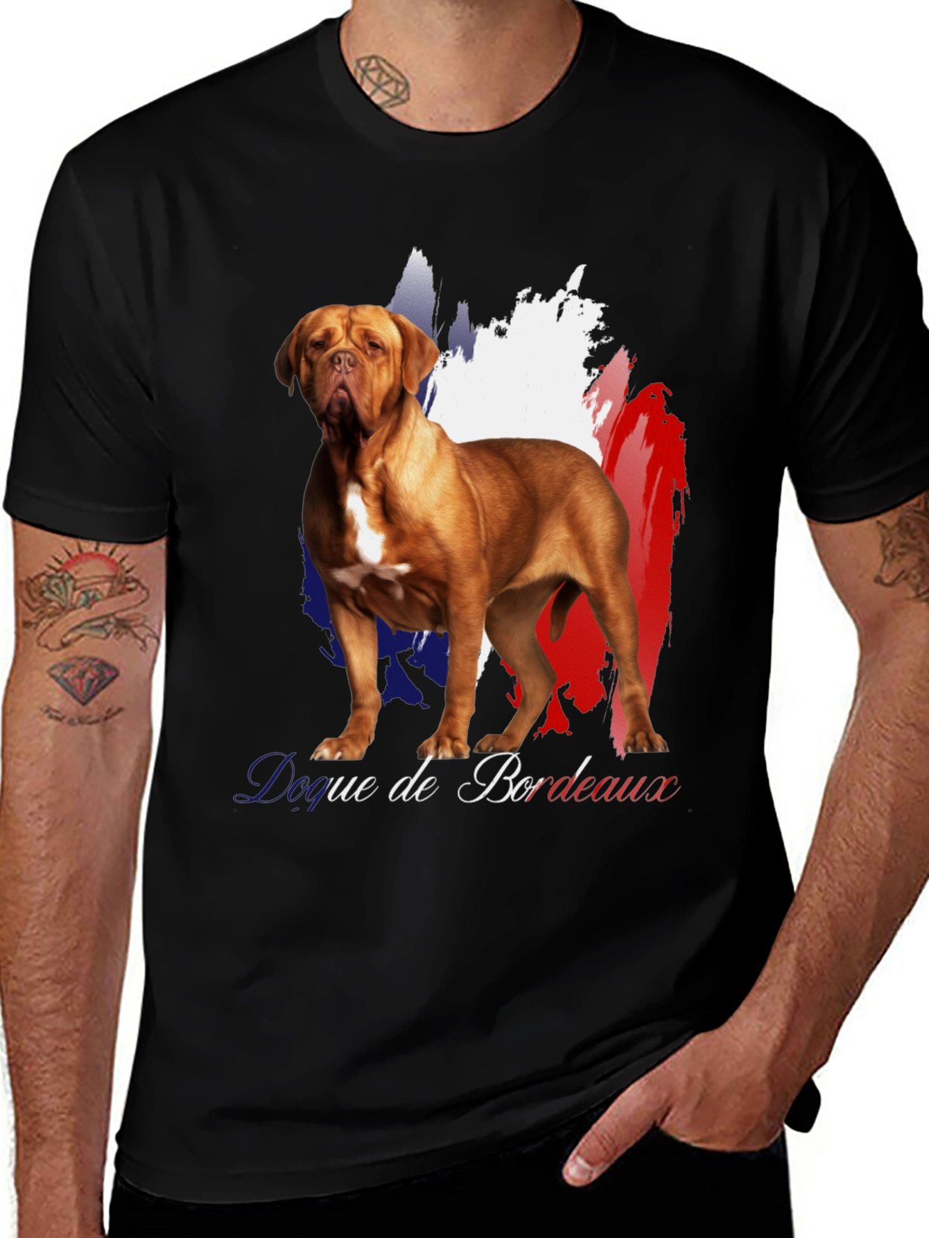 Dogue de Bordeaux French Flag T-Shirt