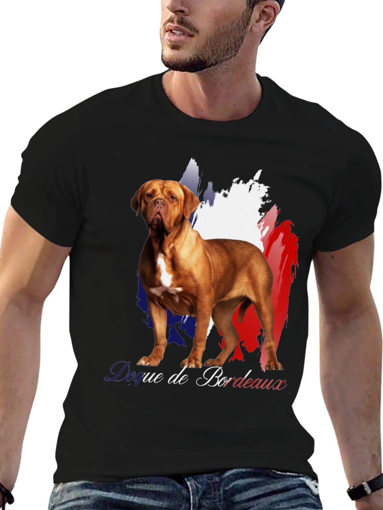 Dogue de Bordeaux French Flag T-Shirt