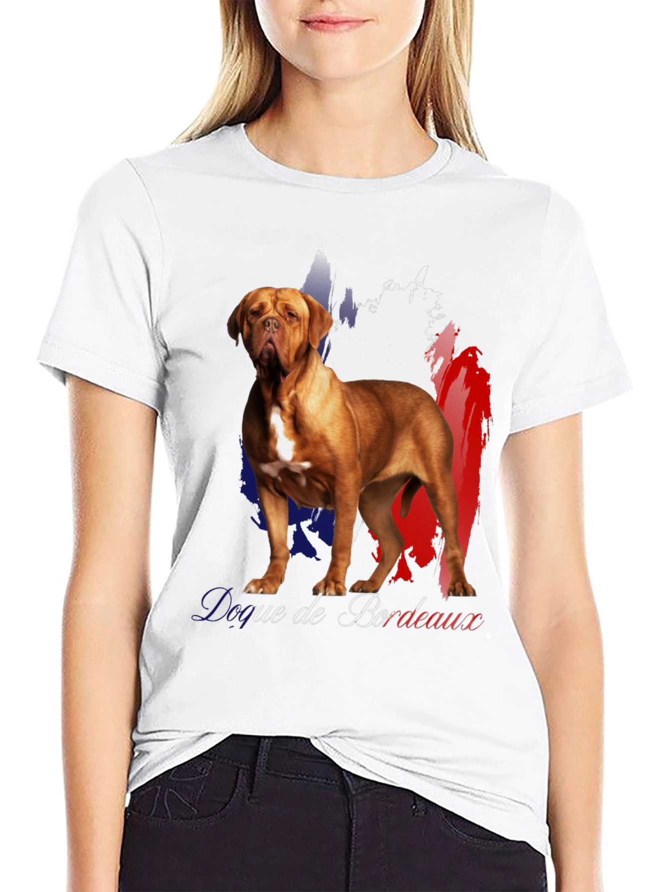 Dogue de Bordeaux French Flag T-Shirt