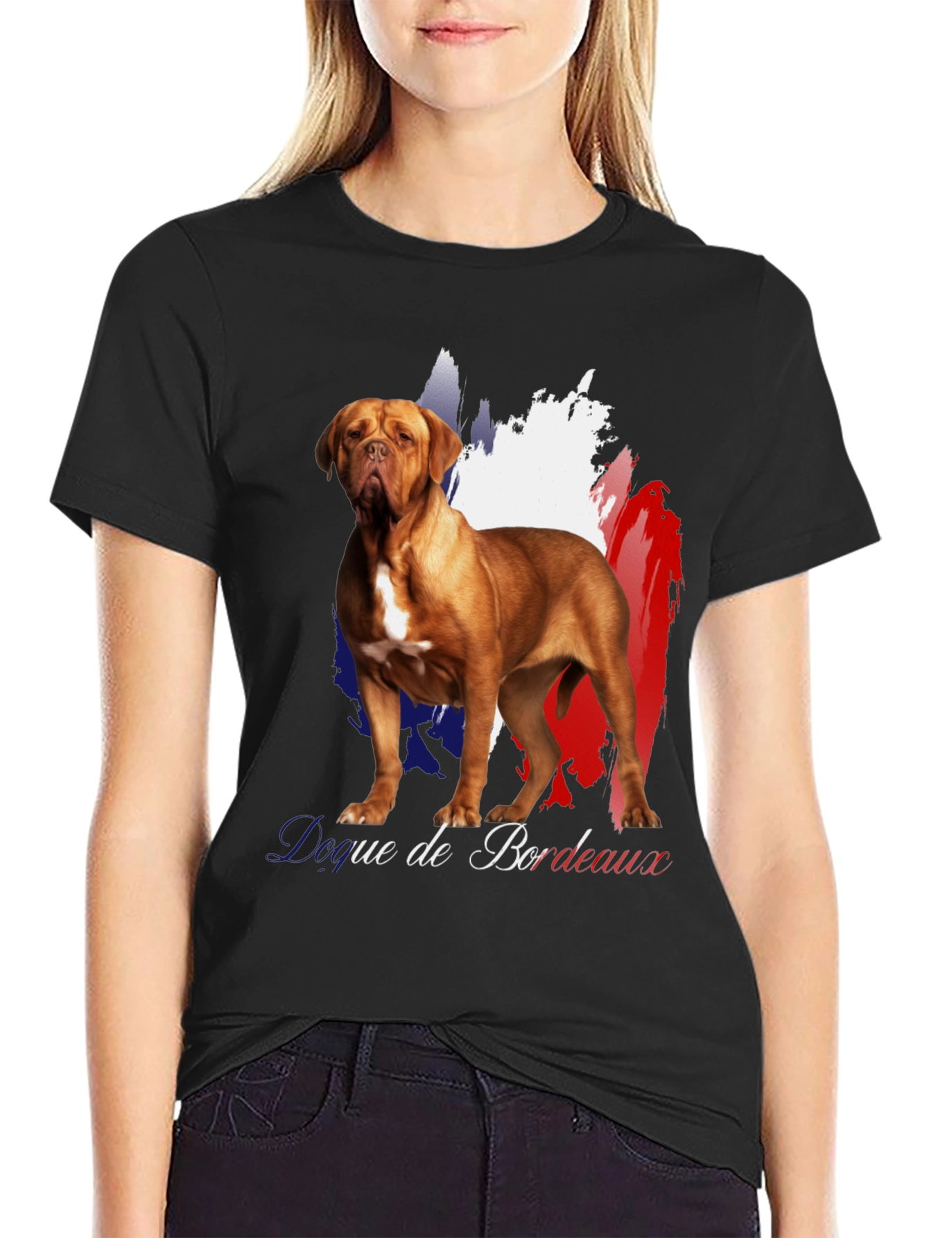 Dogue de Bordeaux French Flag T-Shirt