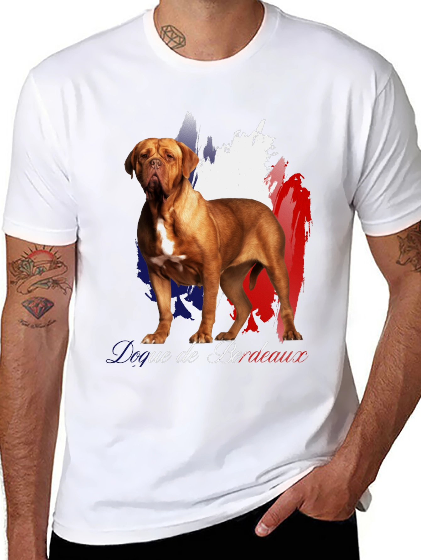 Dogue de Bordeaux French Flag T-Shirt