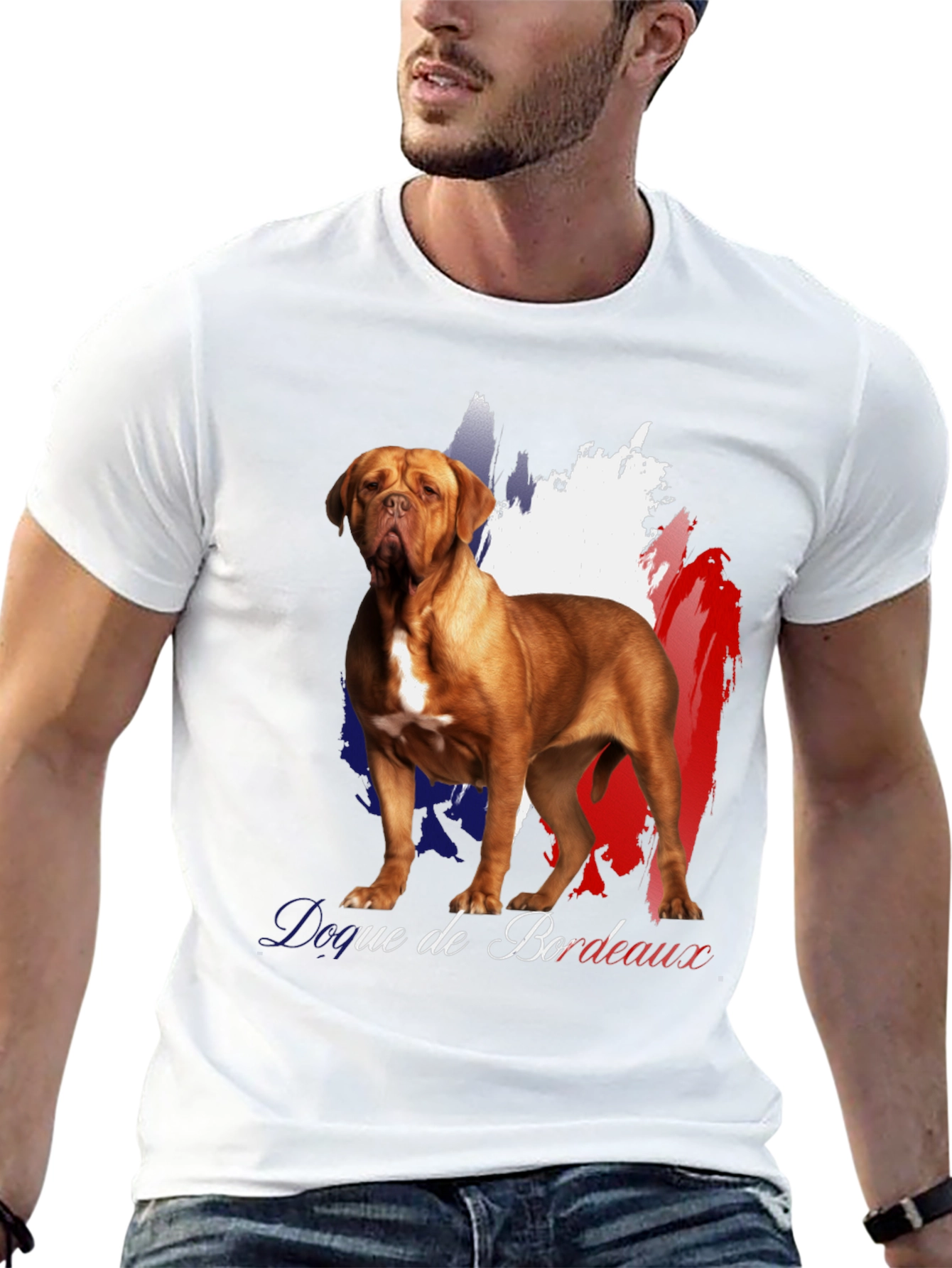 Dogue de Bordeaux French Flag T-Shirt