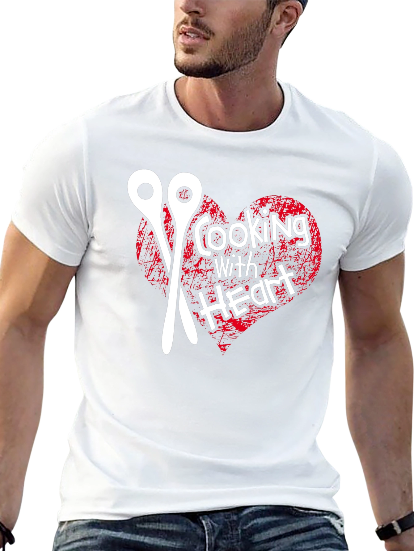 Cooking With Heart Graphic T-Shirt