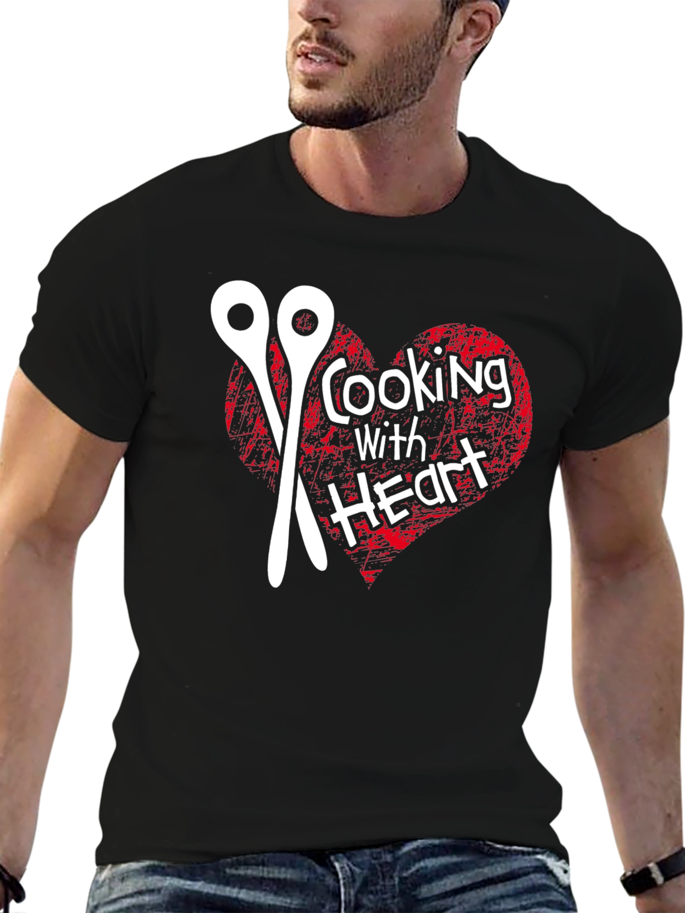 Cooking With Heart Graphic T-Shirt