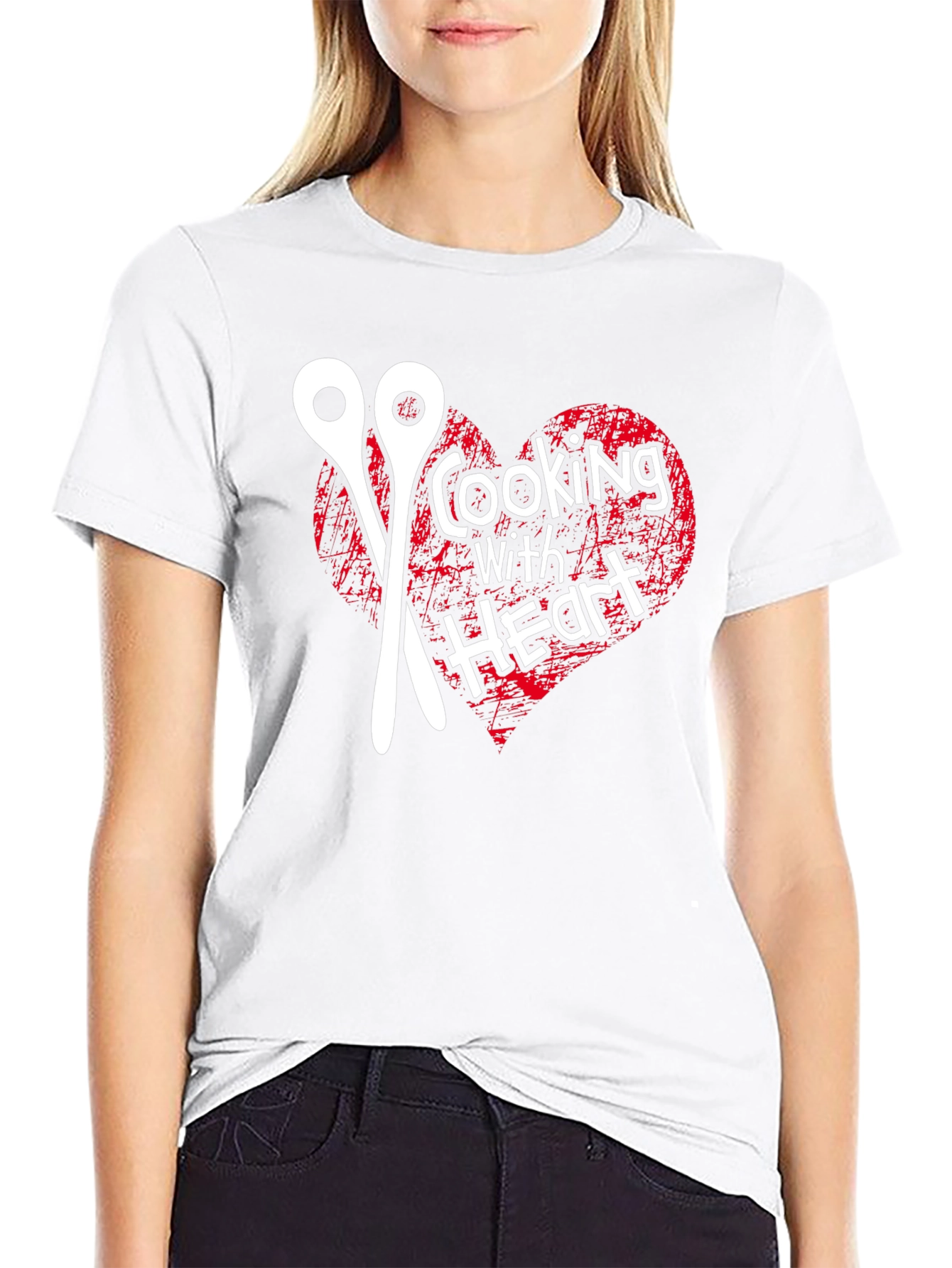 Cooking With Heart Graphic T-Shirt