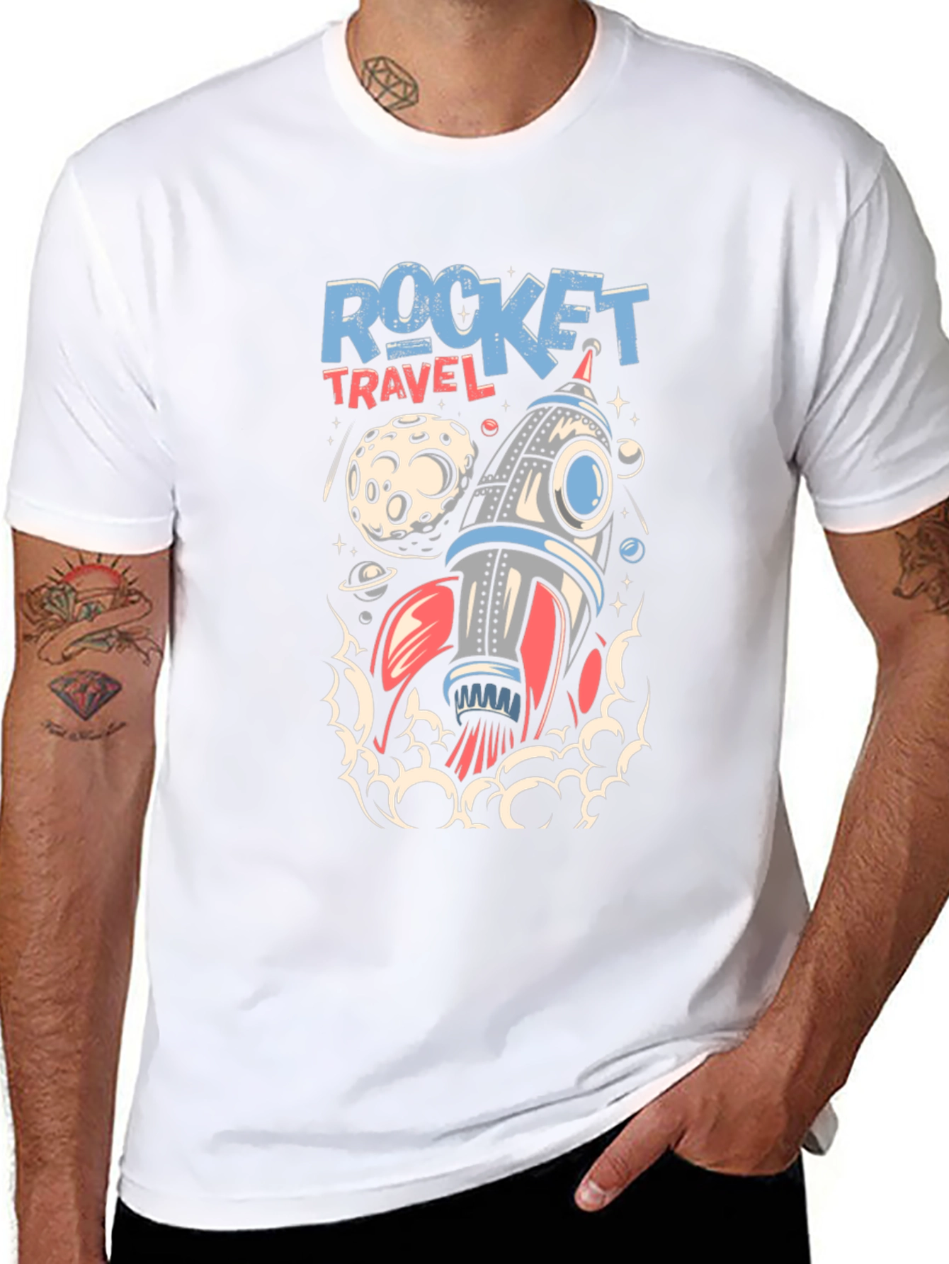 Rocket Travel T-Shirt - Space Adventure Tee