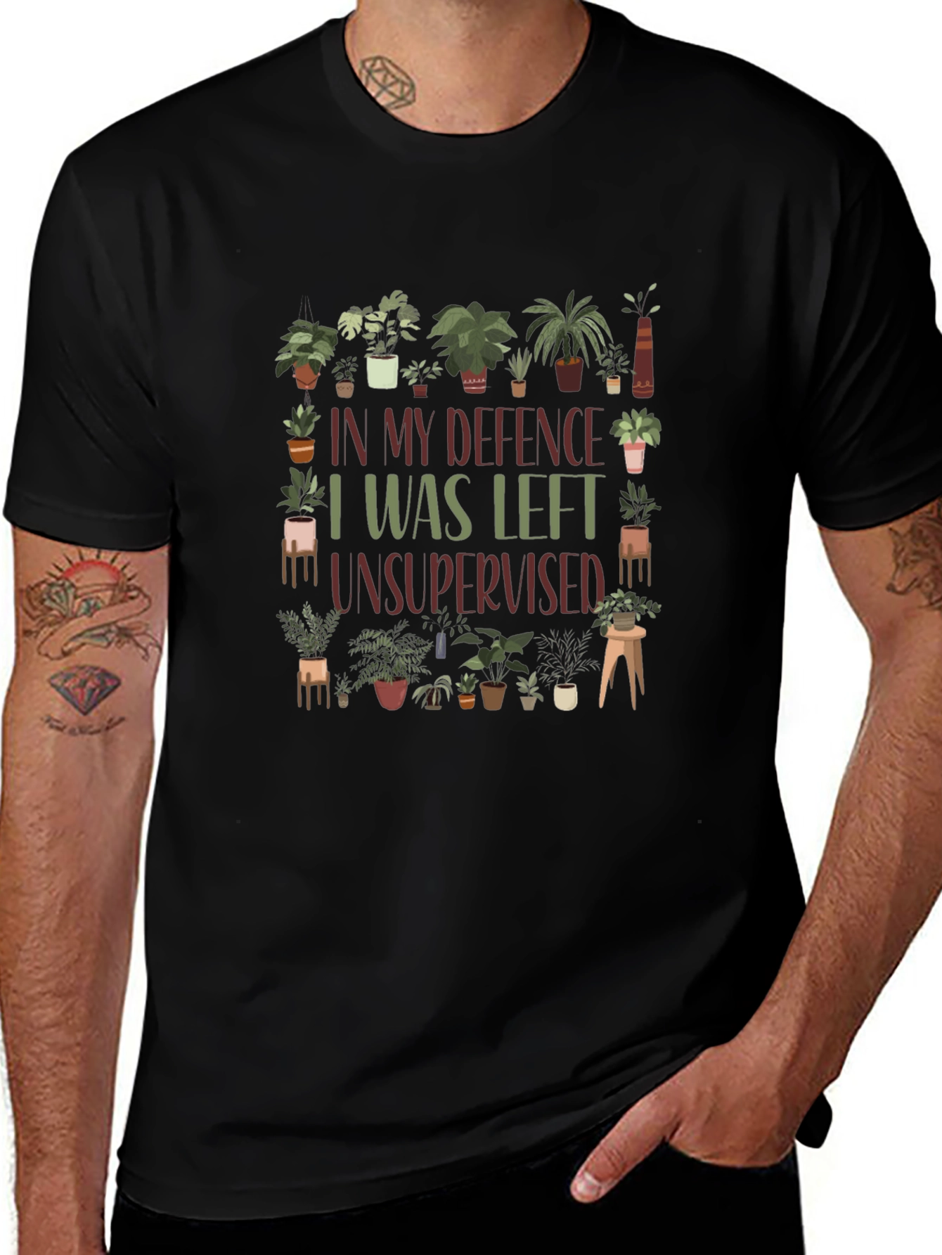 Funny Plant Lover T-Shirt - I Was Left Unsupervised