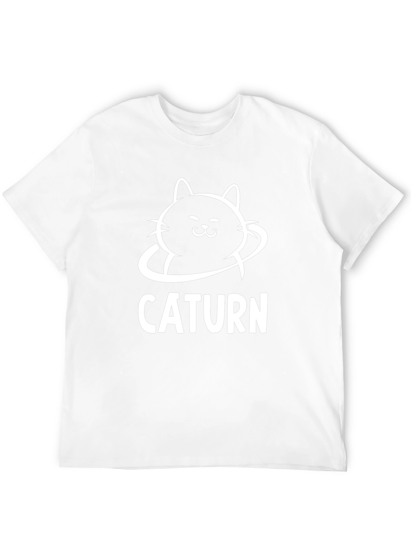 Caturm Graphic Tee - Cat Saturn Pun T-Shirt