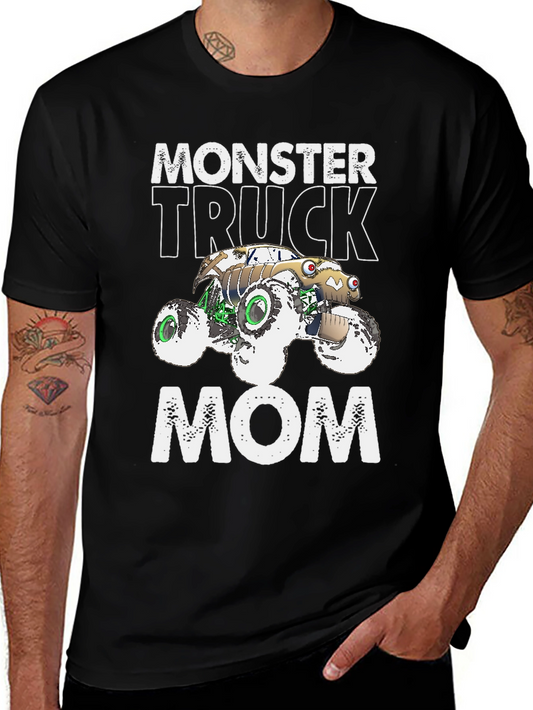 Monster Truck Mom Graphic Tee - Black