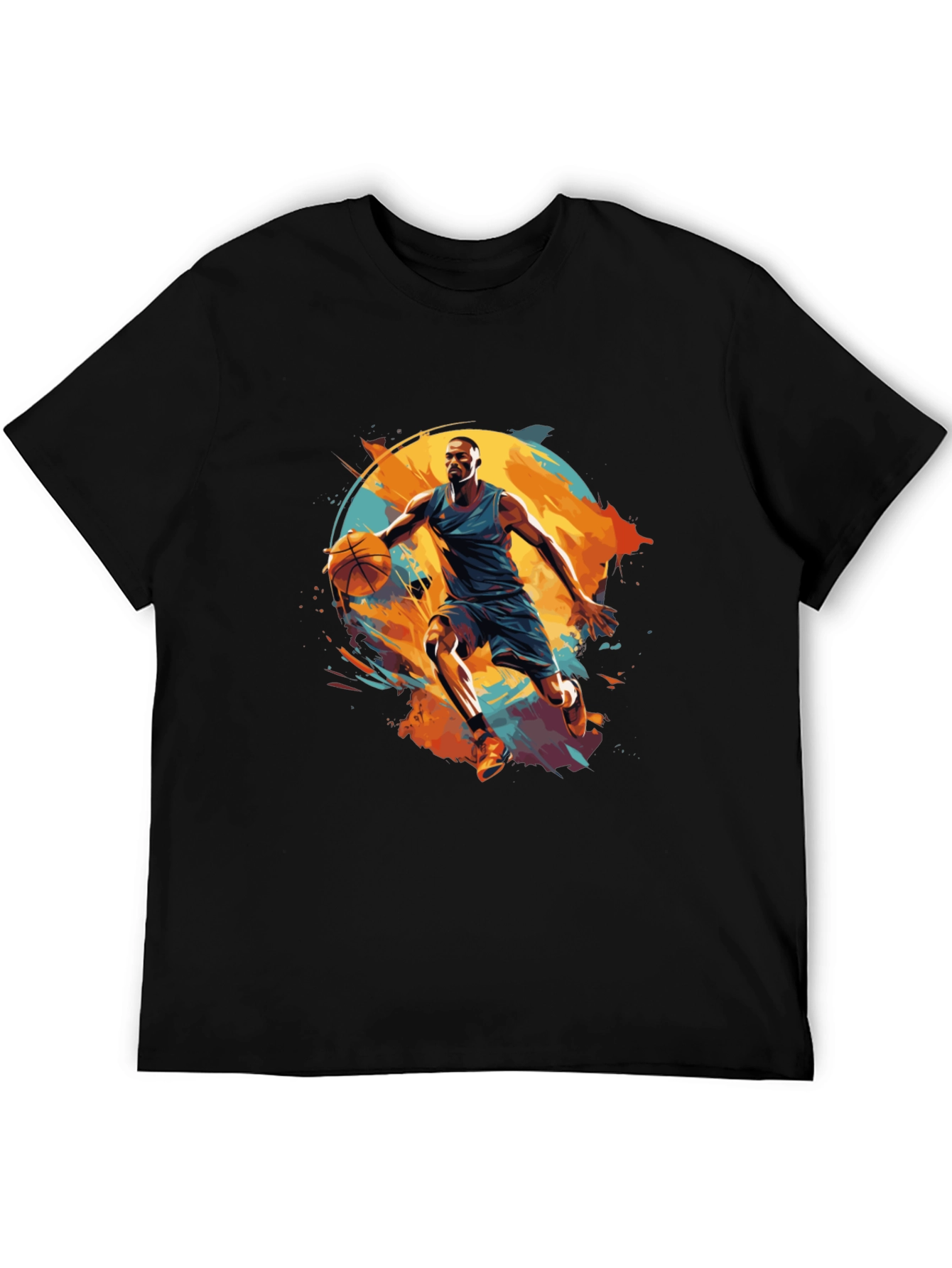Basketball Player Graphic Black T-Shirt