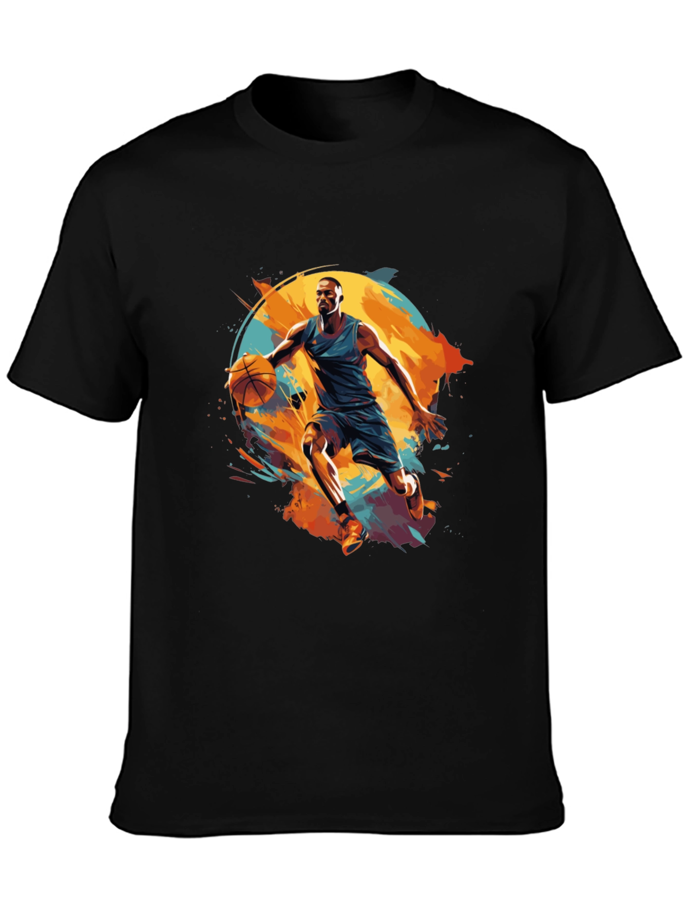 Basketball Player Graphic Black T-Shirt