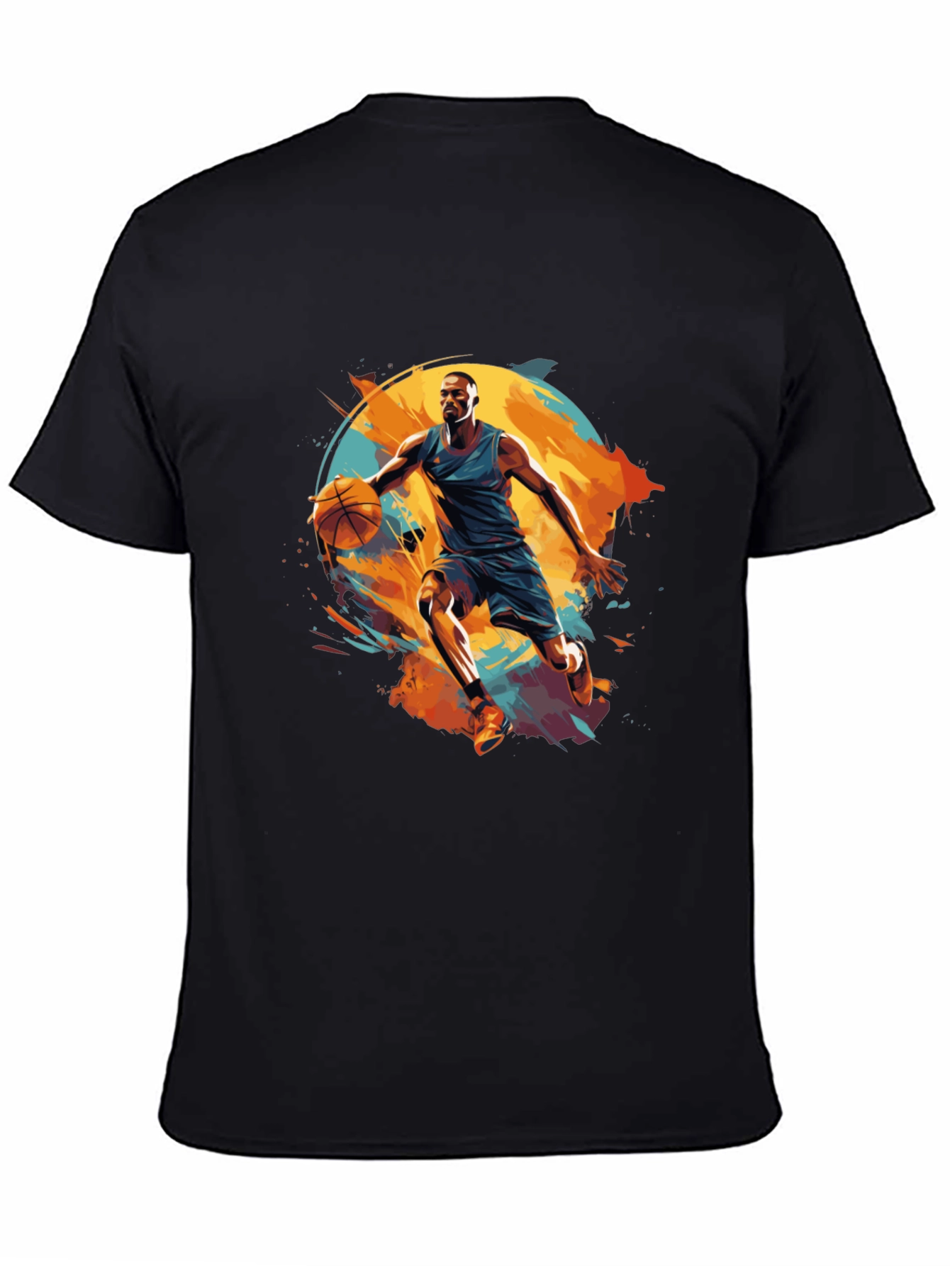 Basketball Player Graphic Black T-Shirt