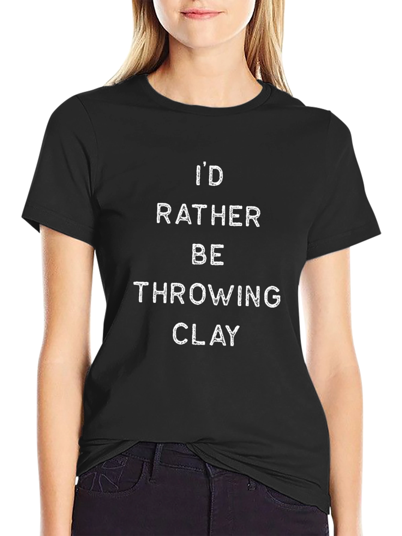 Id Rather Be Throwing Clay Black T-Shirt