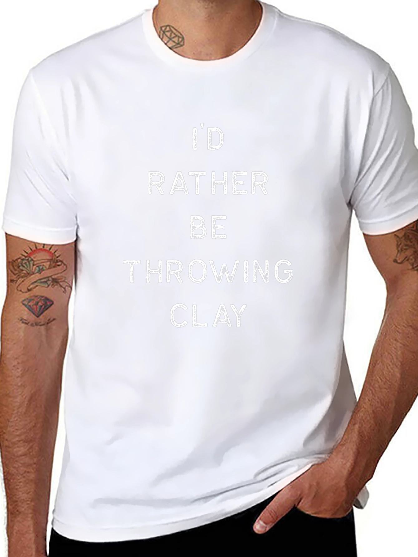 Id Rather Be Throwing Clay Black T-Shirt