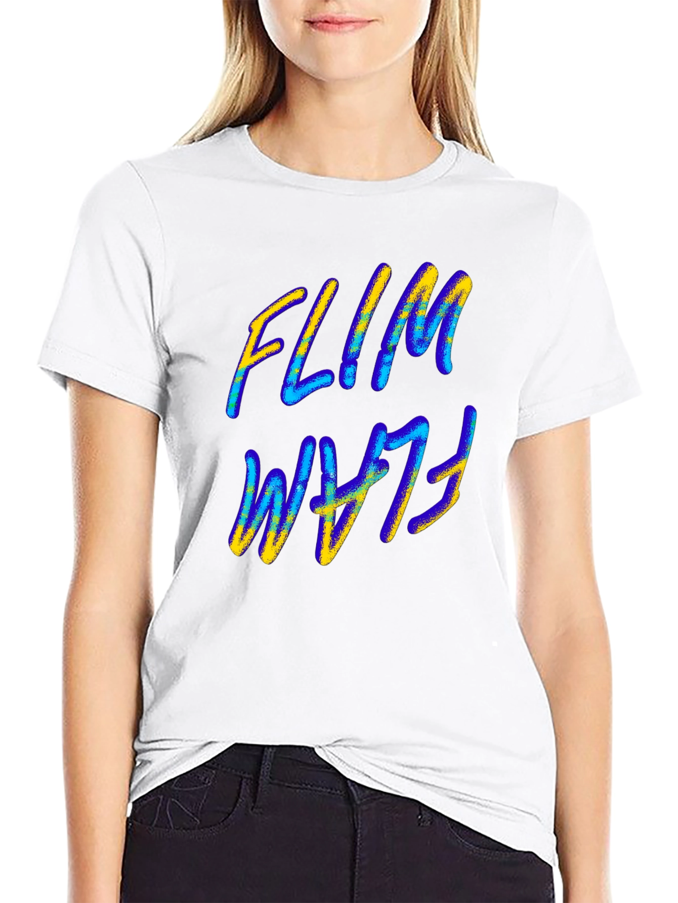 Flim Flam T-Shirt - Black Abstract Design