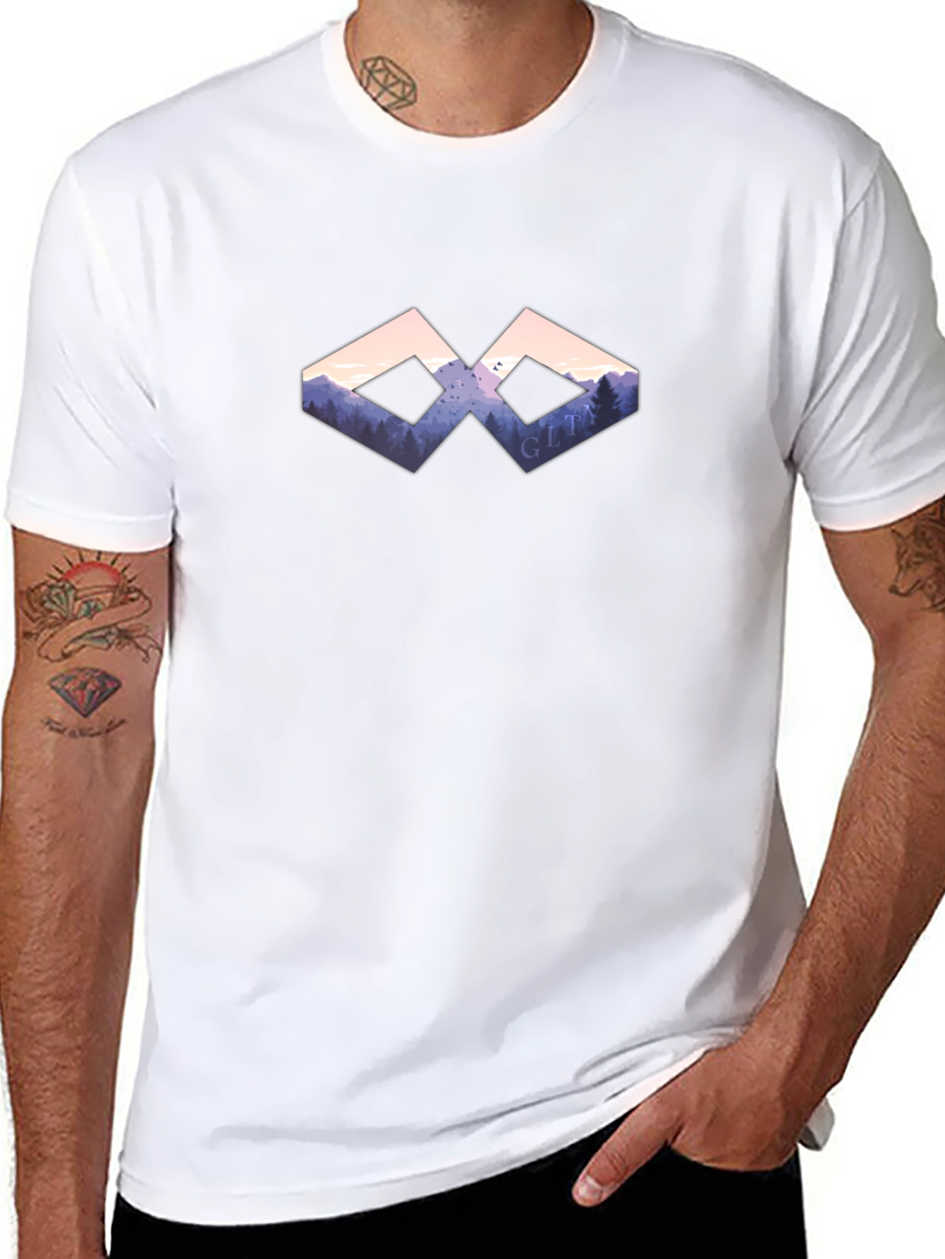 Nature Vista Graphic Black T-Shirt