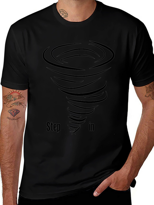 Step In Tornado Black Graphic T-Shirt
