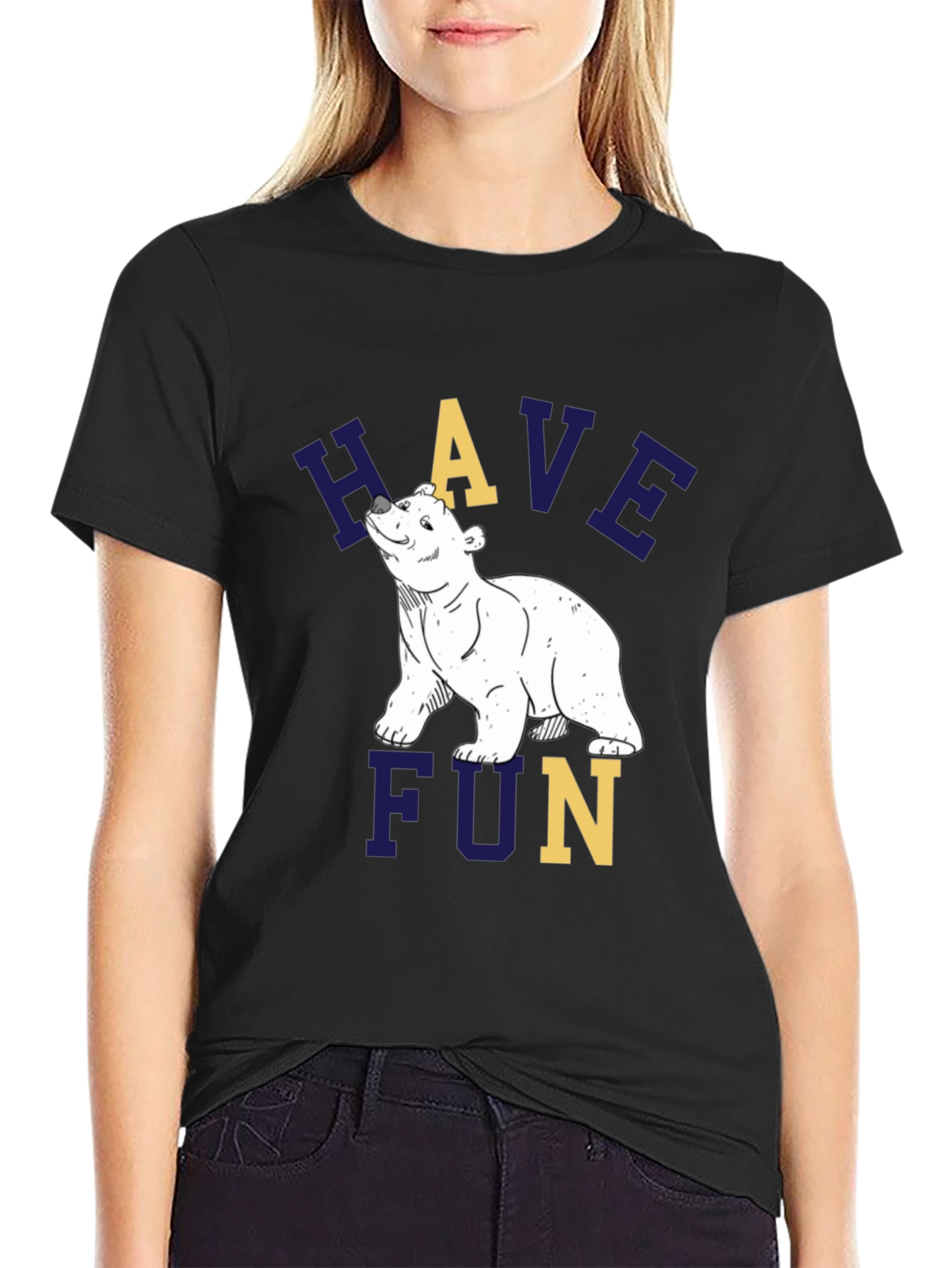 Have Fun Bear Graphic T-Shirt