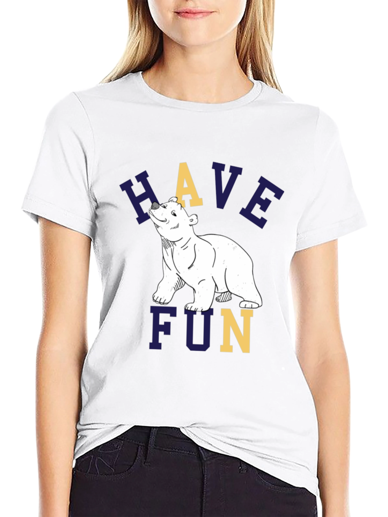 Have Fun Bear Graphic T-Shirt