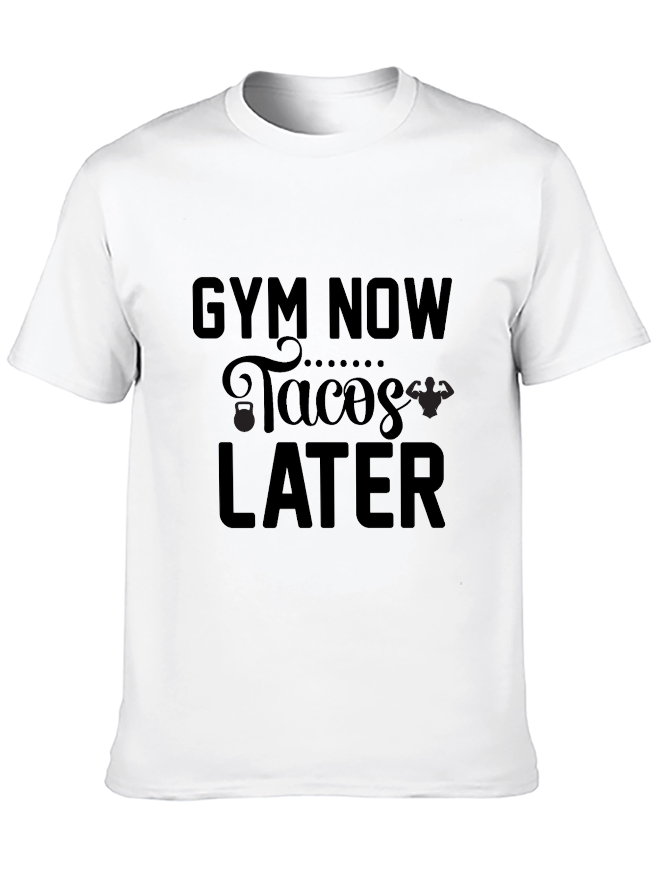 Gym Now Tacos Later Black Graphic Tee