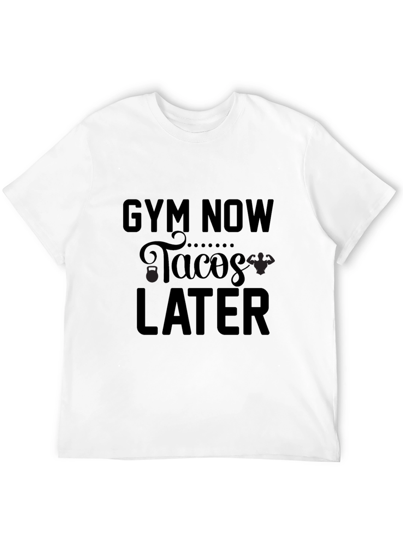 Gym Now Tacos Later Black Graphic Tee