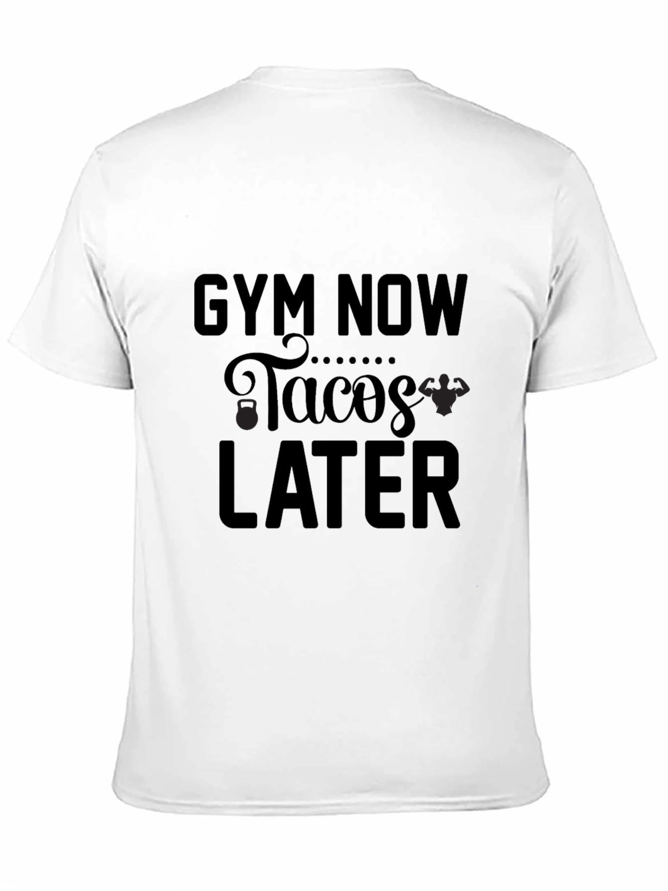 Gym Now Tacos Later Black Graphic Tee