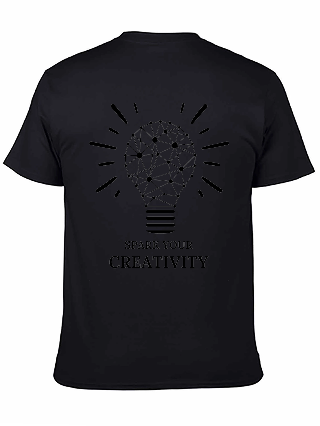 Spark Your Creativity Black Graphic T-Shirt