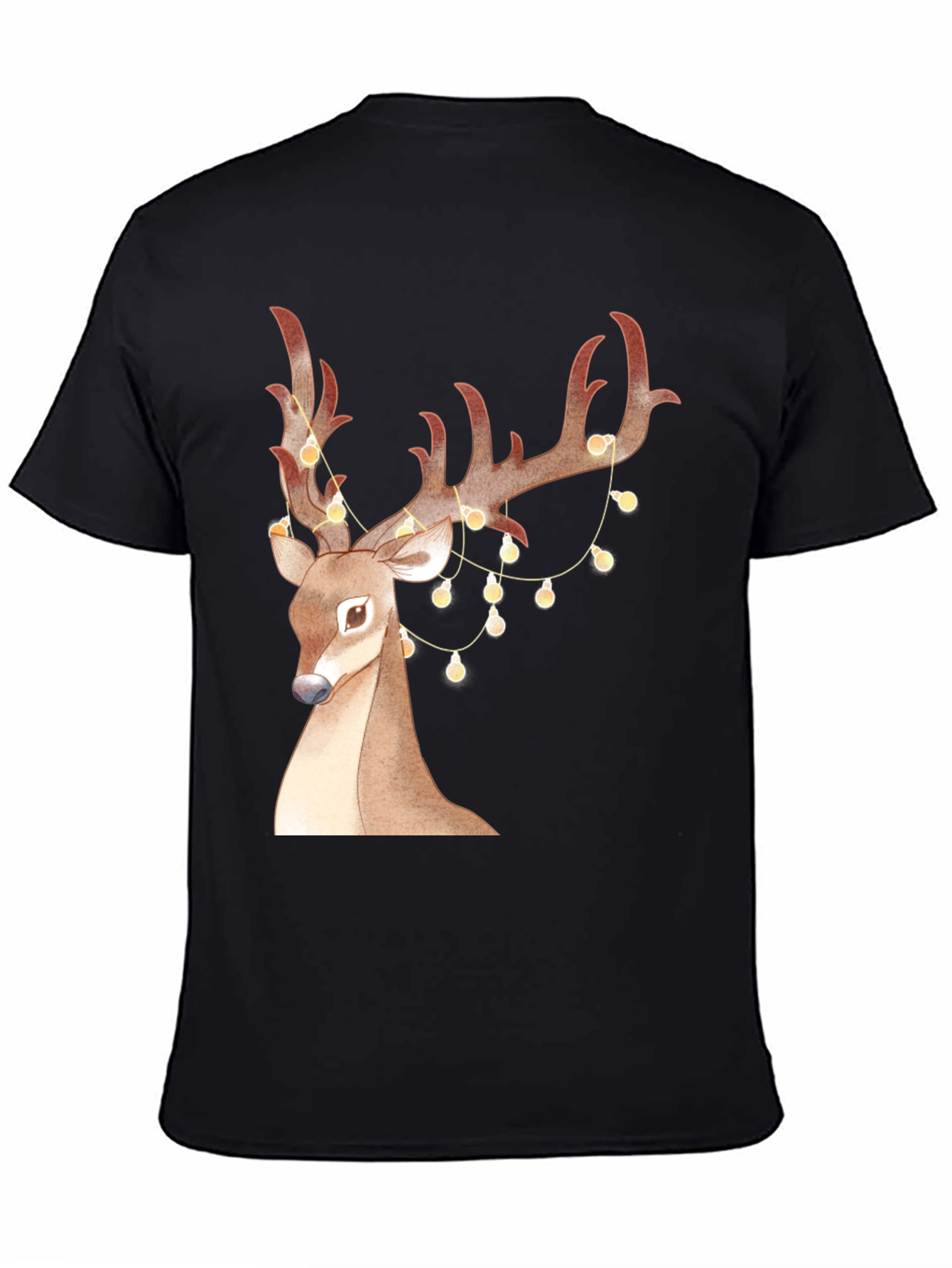 Festive Deer Graphic Tee - Holiday Cheer