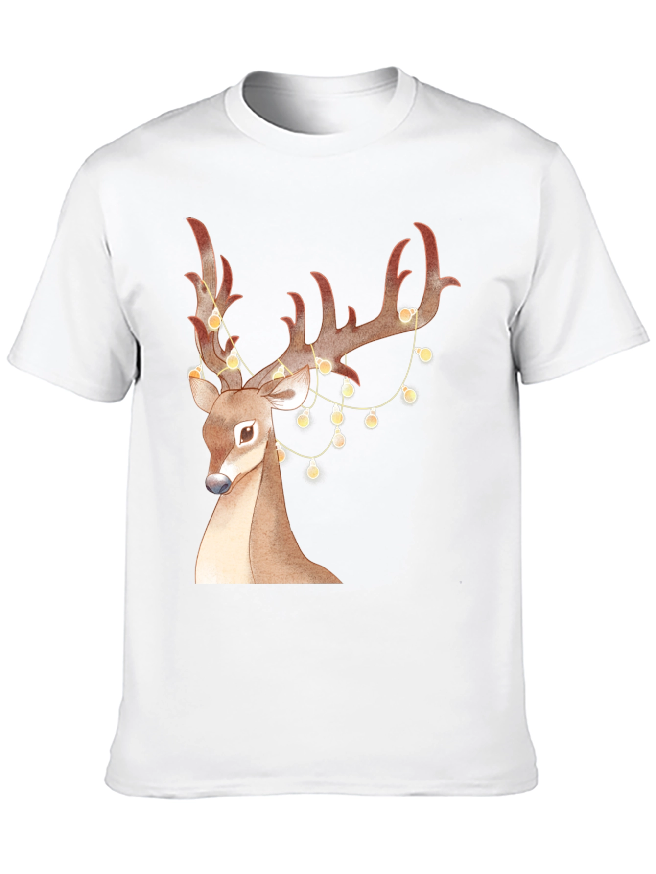 Festive Deer Graphic Tee - Holiday Cheer