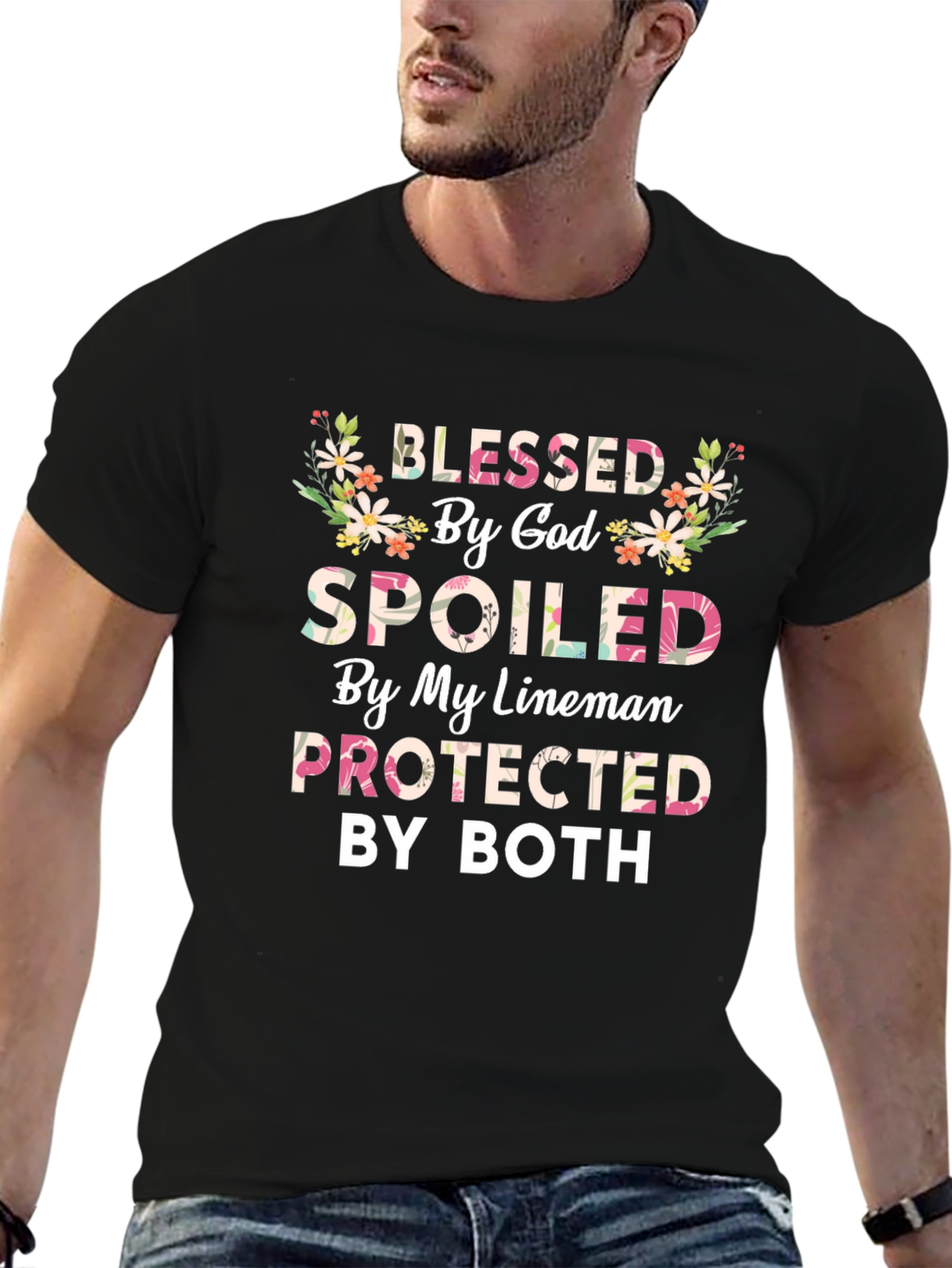 Blessed By God Spoiled By My Lineman T-Shirt