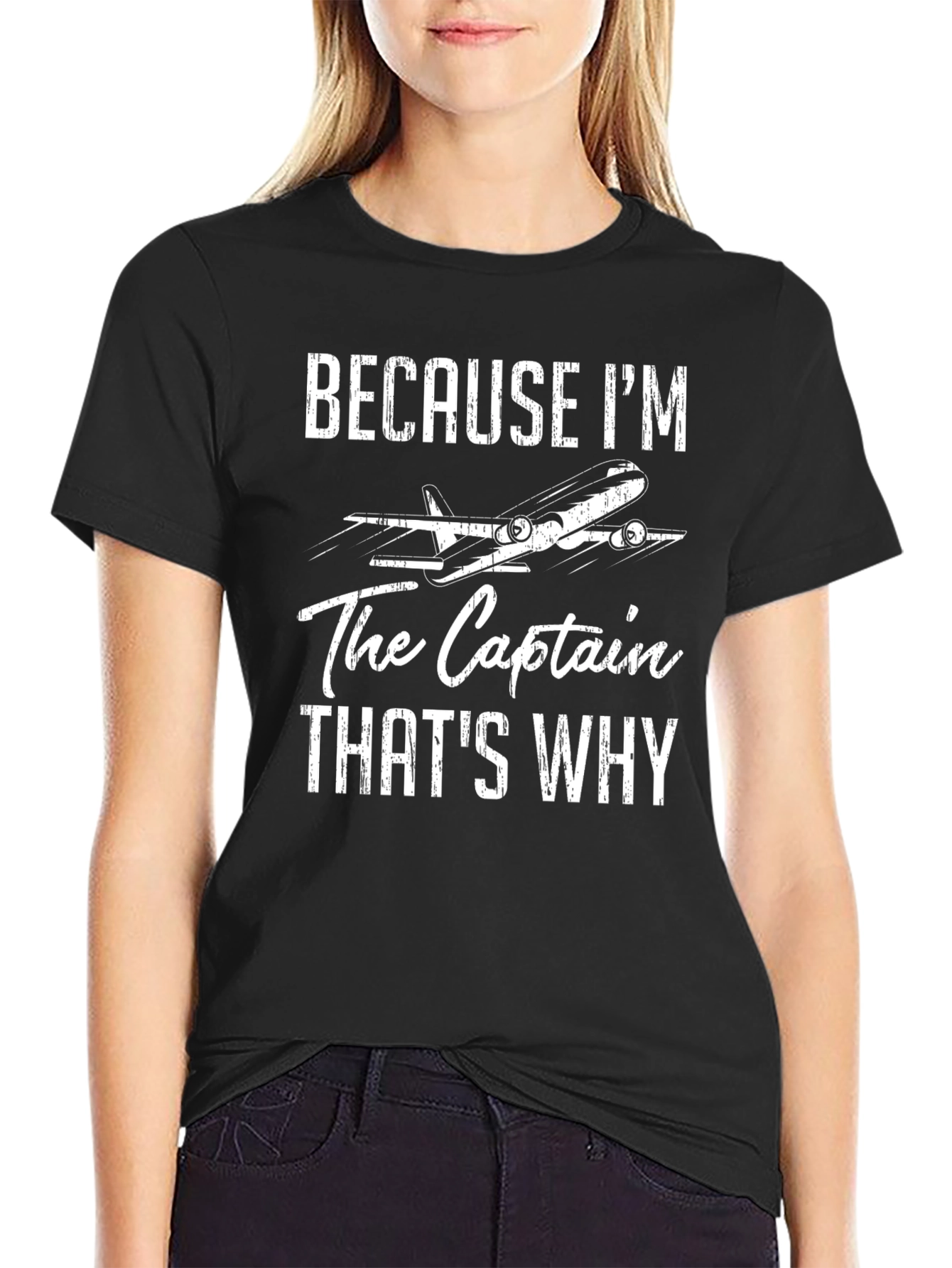 Pilot Captain T-Shirt | Because Im The Captain
