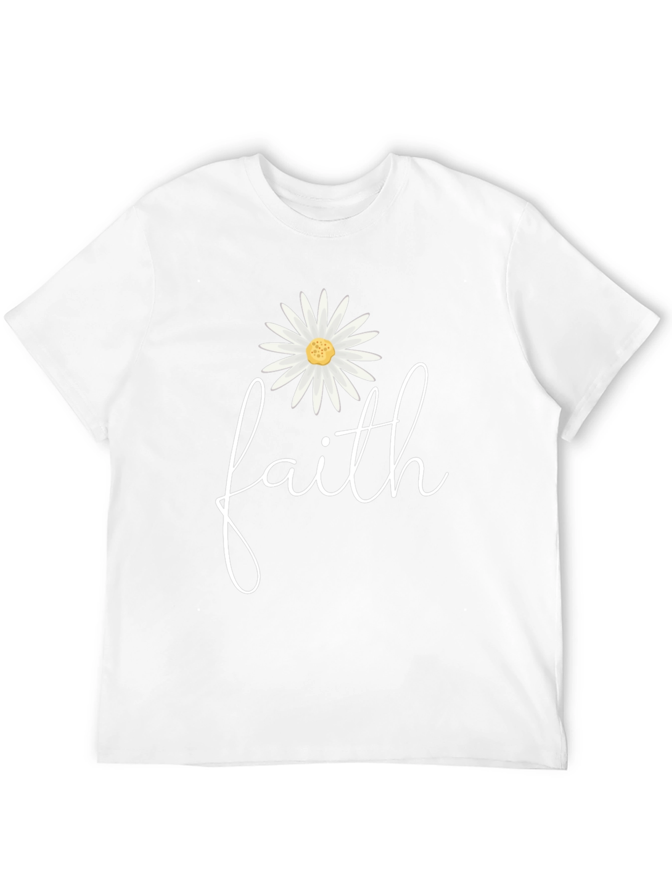 Faith Daisy Graphic Tee - Stylish Comfort