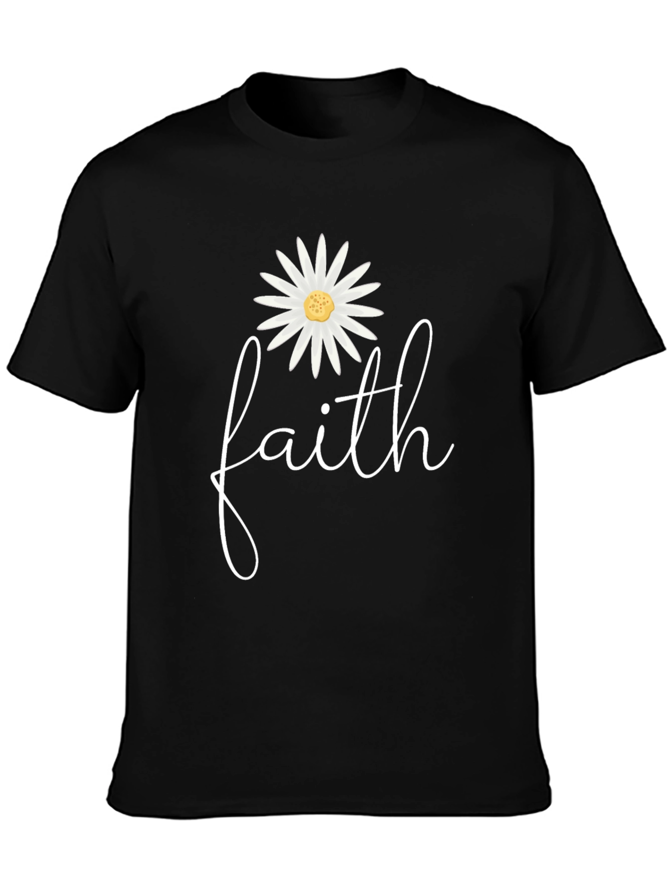 Faith Daisy Graphic Tee - Stylish Comfort