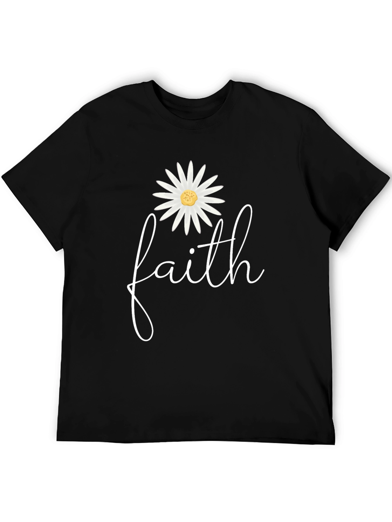 Faith Daisy Graphic Tee - Stylish Comfort