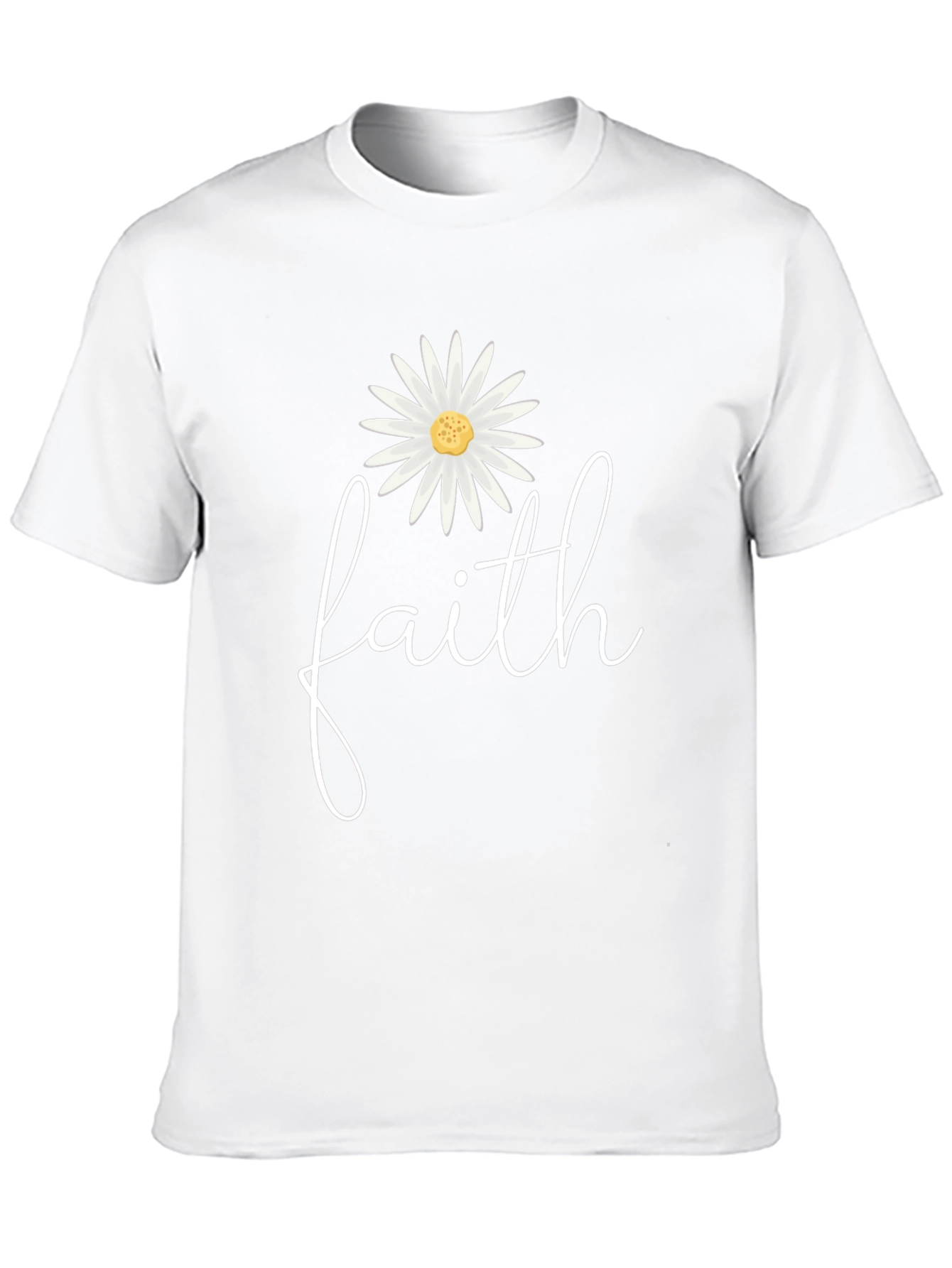 Faith Daisy Graphic Tee - Stylish Comfort