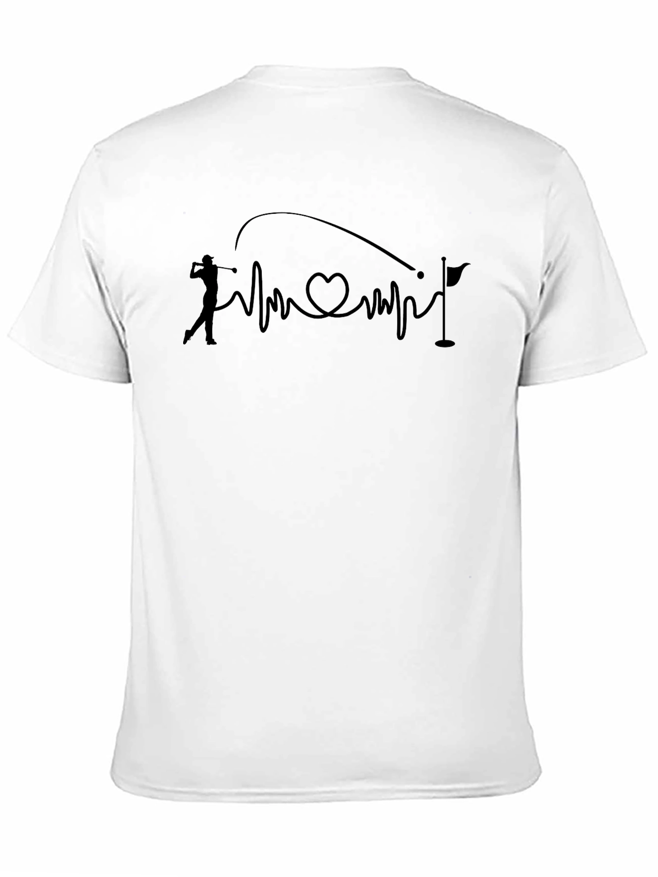 Golf Heartbeat Tee - Golfers Passion Shirt