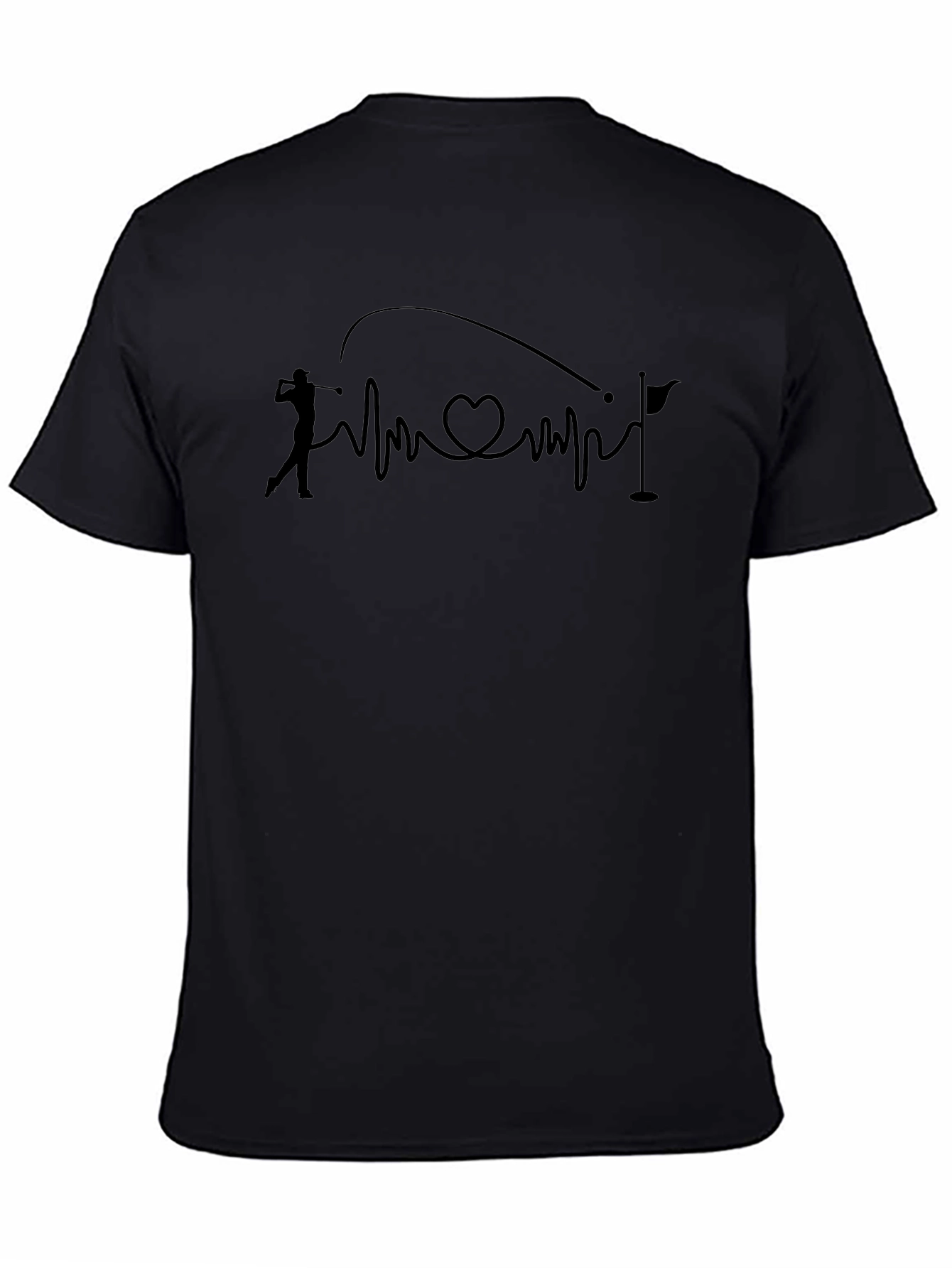 Golf Heartbeat Tee - Golfers Passion Shirt