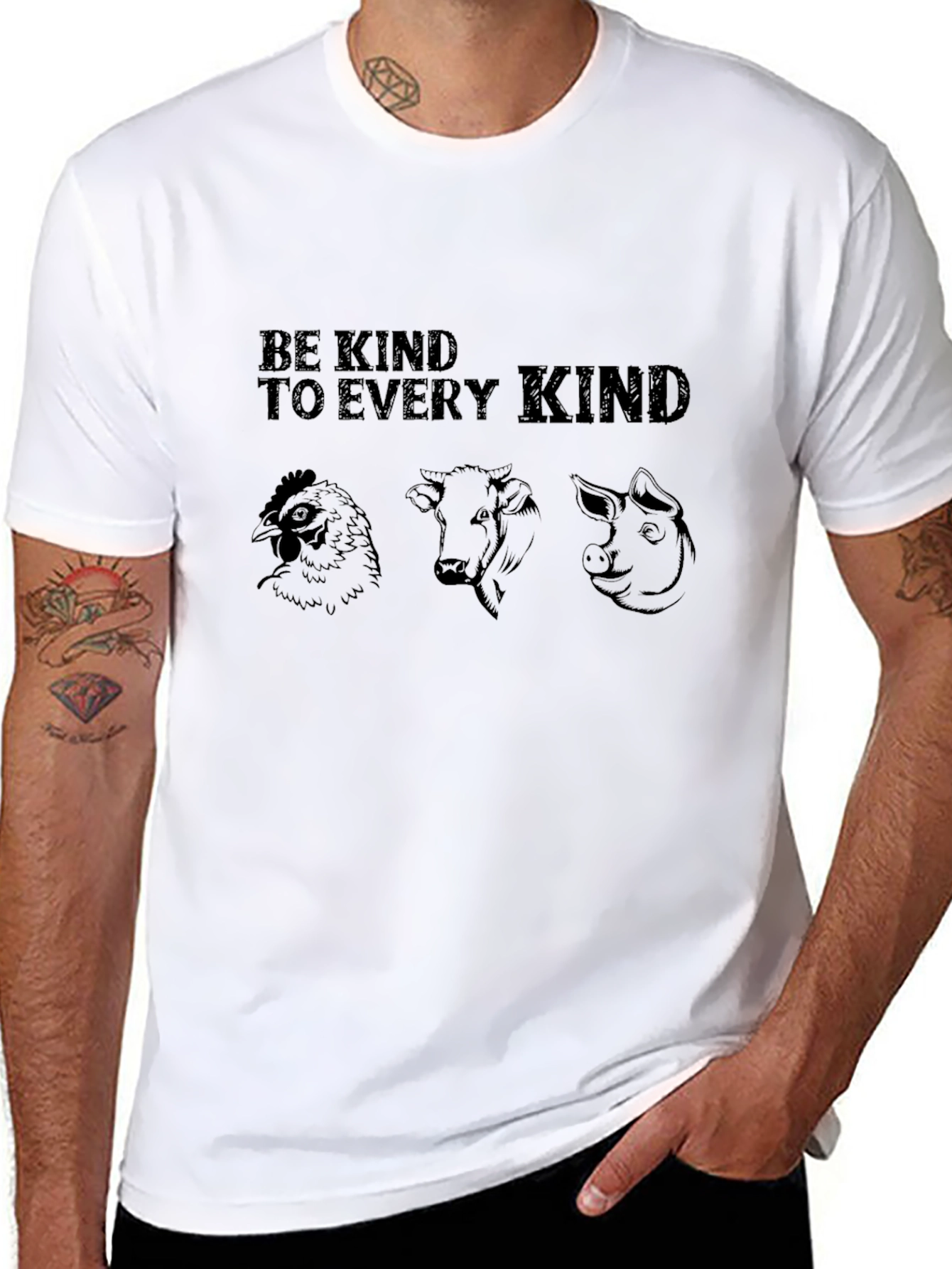 Be Kind Vegan T-Shirt: Animal Lover Tee