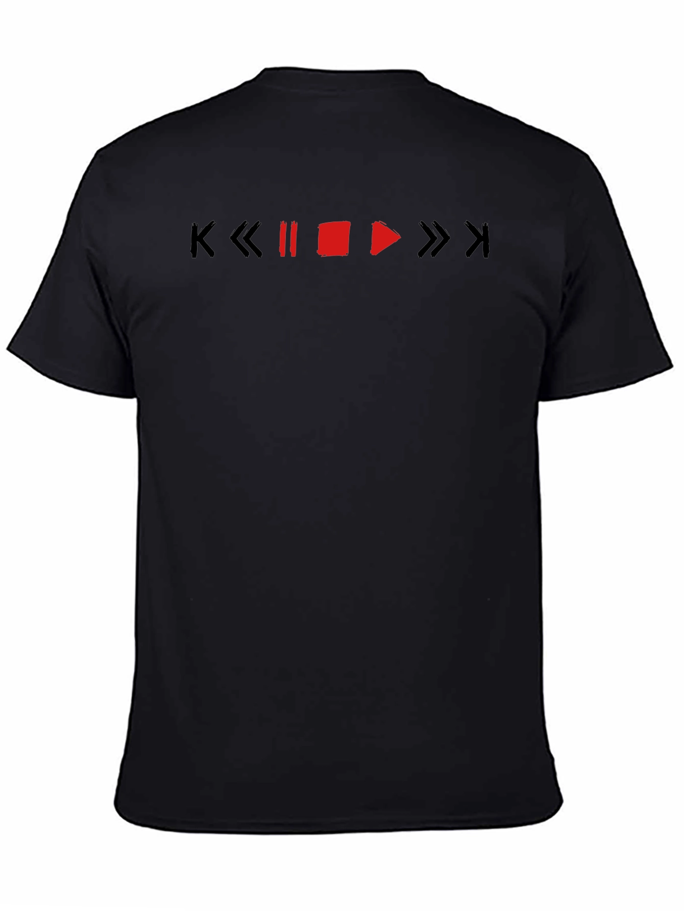 Retro Music Player Black T-Shirt