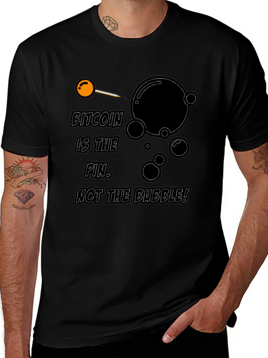 Bitcoin Pin Bubble Graphic T-Shirt